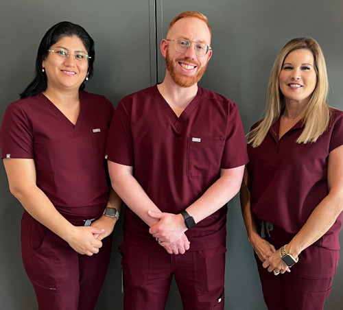 Southcity Opticians Noelia Chavez, Dustin Latiolais and Rhonda Bond